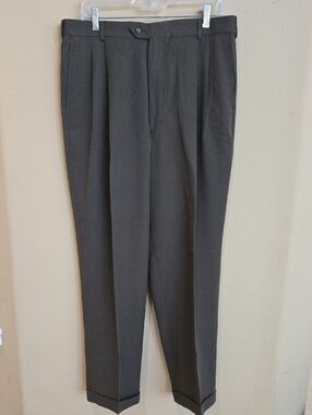 Ralph Lauren Olive Green Wool Blend Trousers